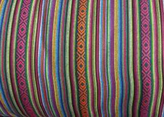 Fabric with strips for folk costume - fabrics shop Pluss Audums